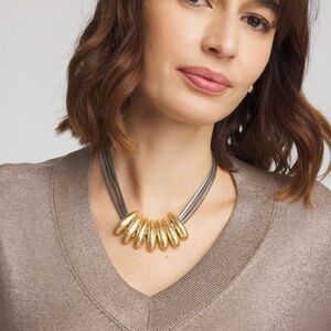 Elegant Gold and Silver Necklace Mixed Metals from Chicos